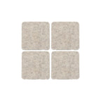 Ensemble de sous-verres carrés Graf Lantz en blanc chiné