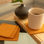 Ensemble de sous-verres carrés Graf Lantz au curcuma