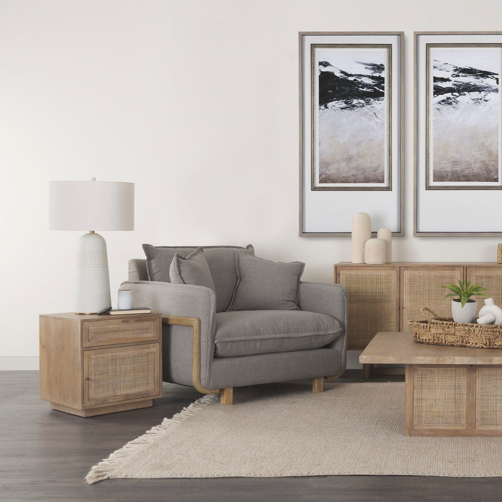 Table de chevet Georgia en délavage clair