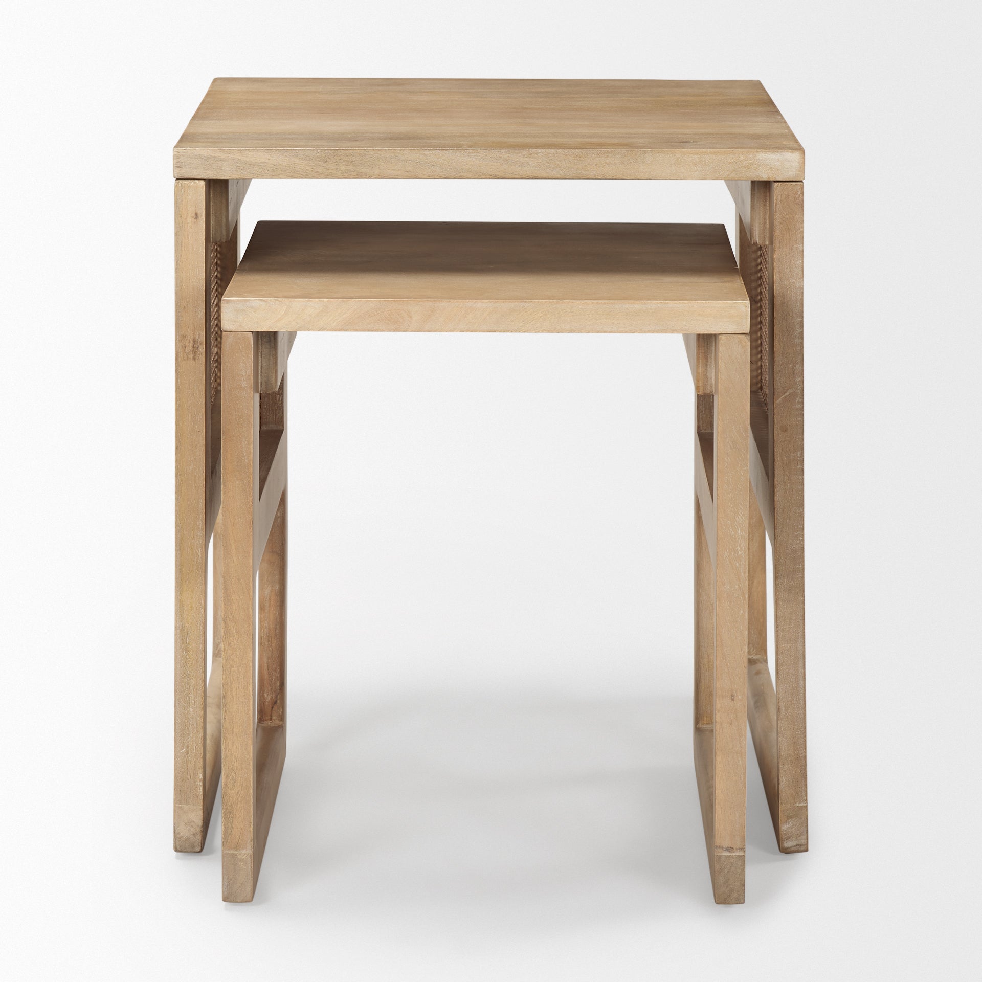 Tables gigognes Georgia couleur blanc cassé