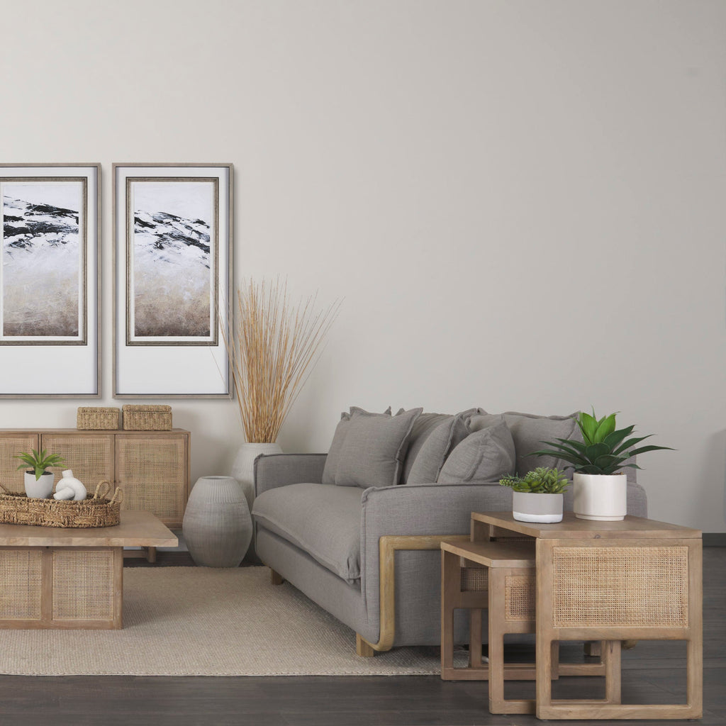 Tables gigognes Georgia couleur blanc cassé