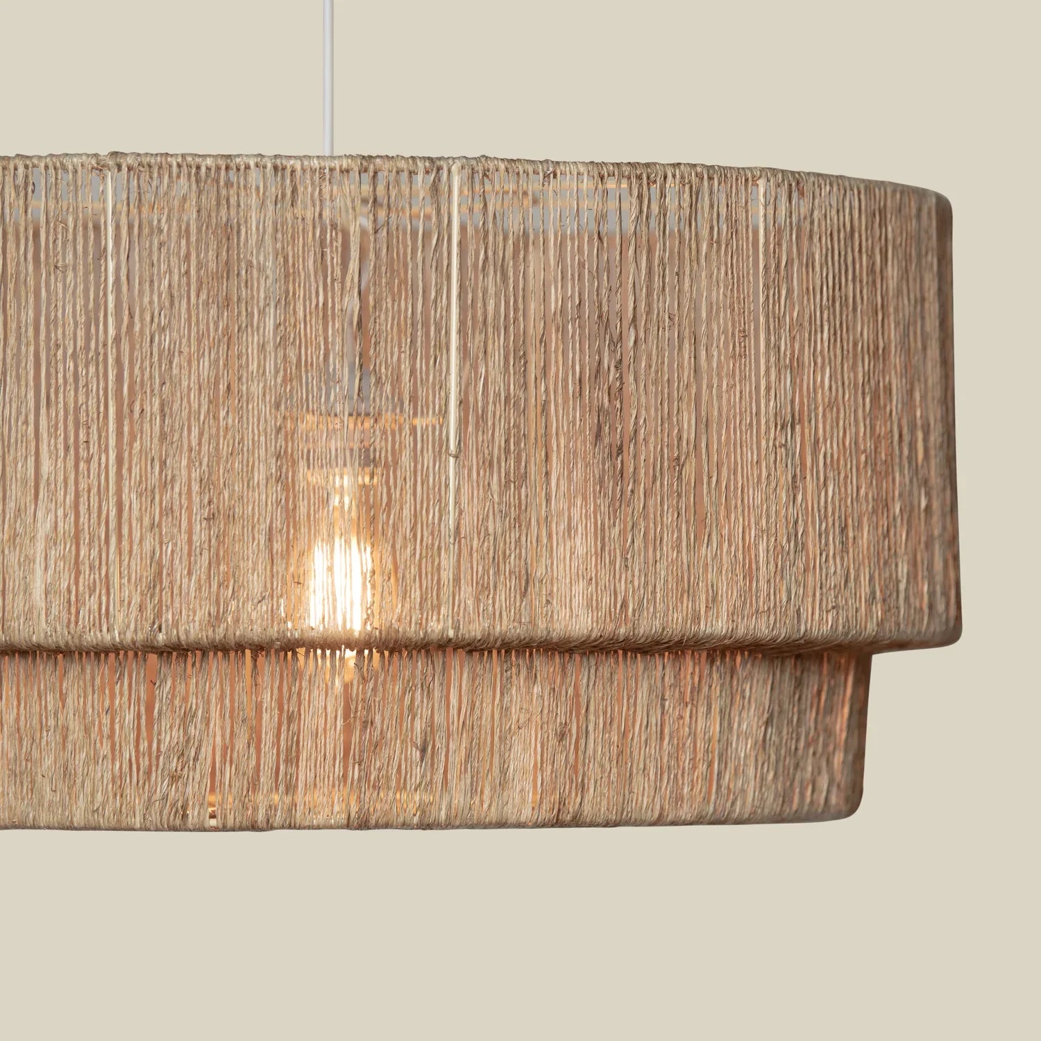 Pendentif cocktail à 2 niveaux en jute