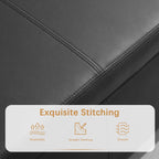 Pouf de rangement rectangulaire capitonné en similicuir (50,3 x 17,50 x 18 cm)