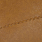 Pouf de rangement rectangulaire capitonné en similicuir (50,3 x 17,50 x 18 cm)