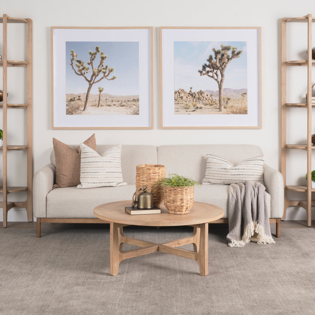 Canapé Harper à structure en bois couleur avoine