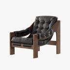Fauteuil Halston Four Hands en noir Heirloom