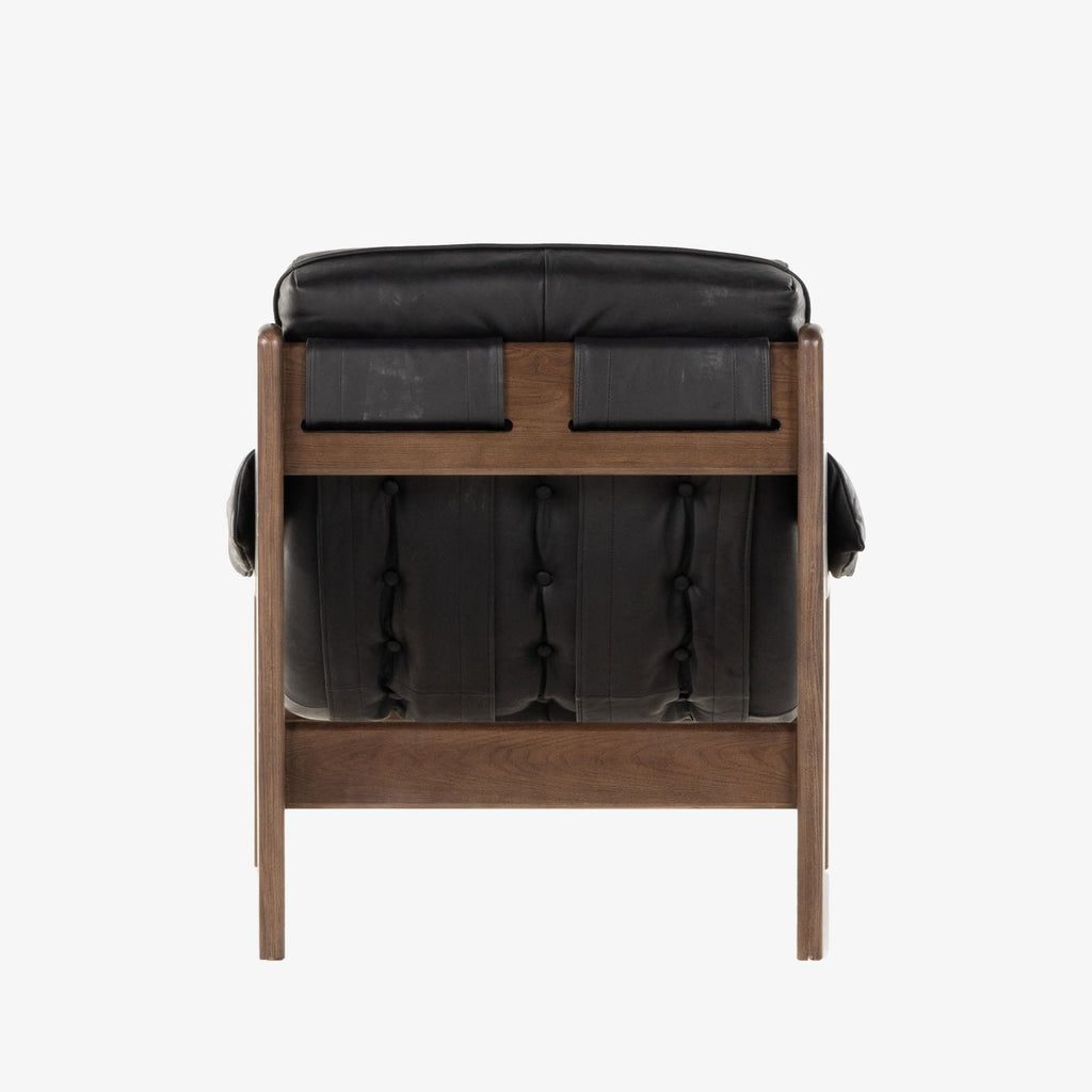 Fauteuil Halston Four Hands en noir Heirloom