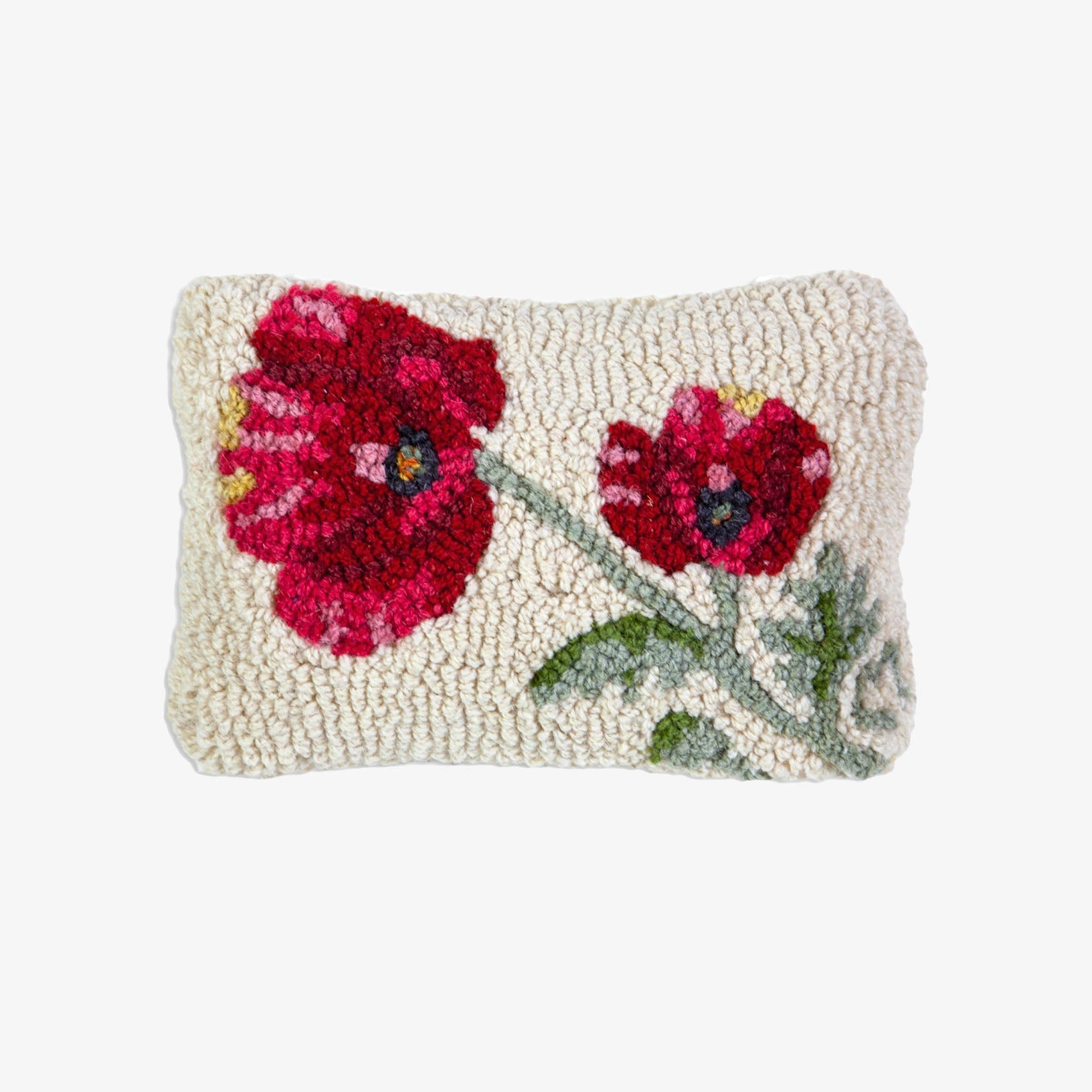 Coussin décoratif Poppy crocheté à la main