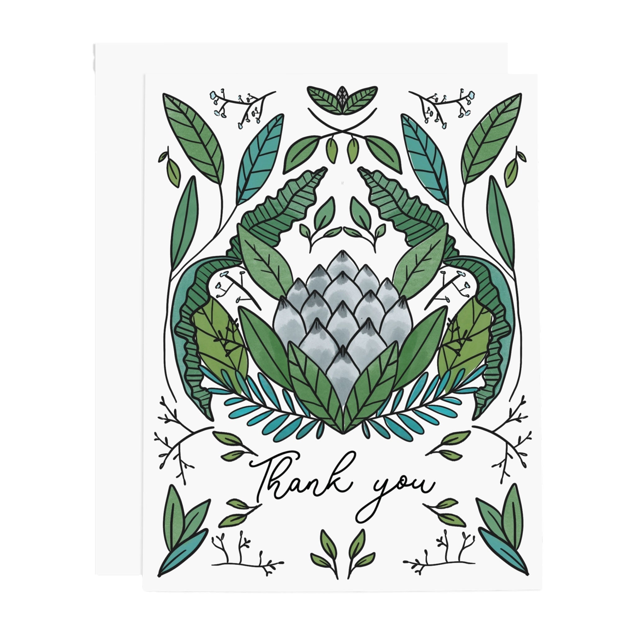 Carte de remerciement pour les récoltes