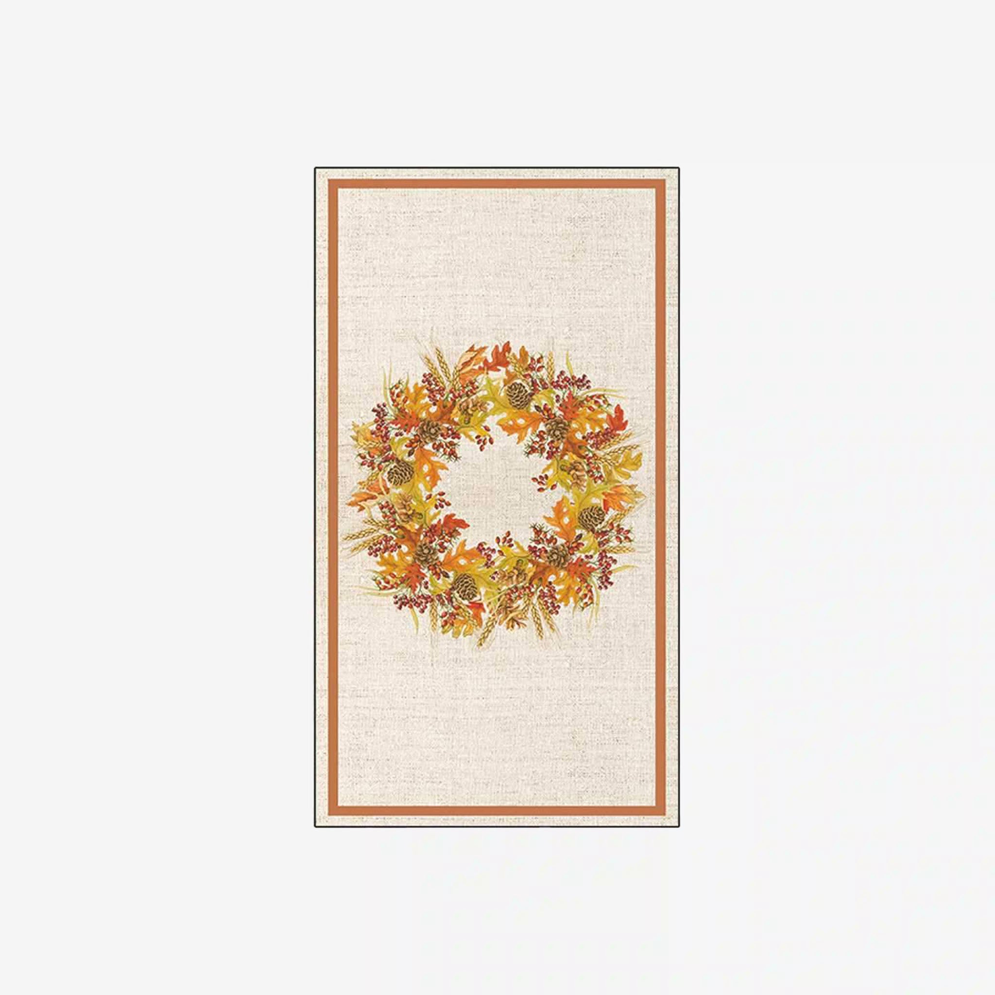 Serviettes de table à motif de couronne d'automne