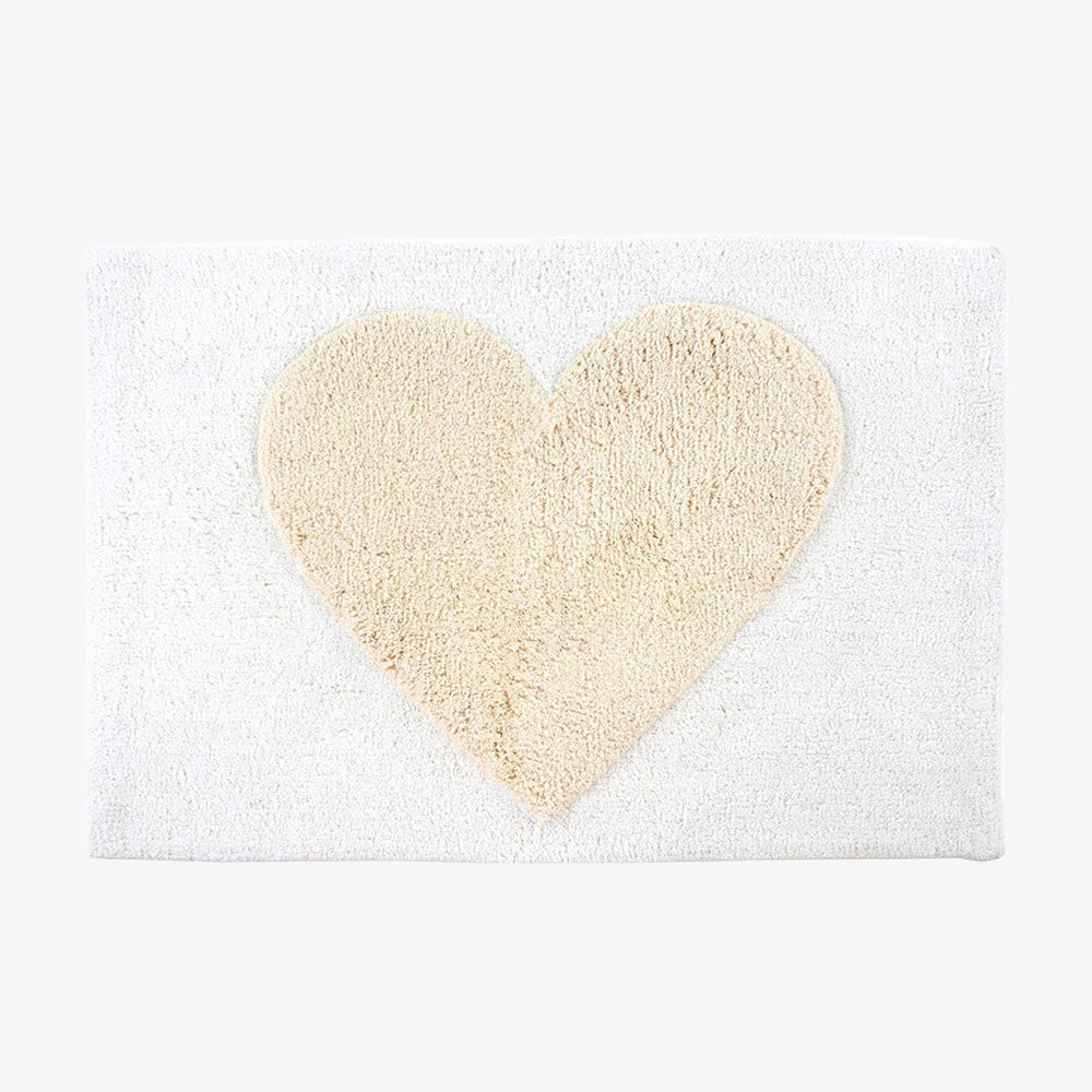 Tapis de bain en forme de cœur