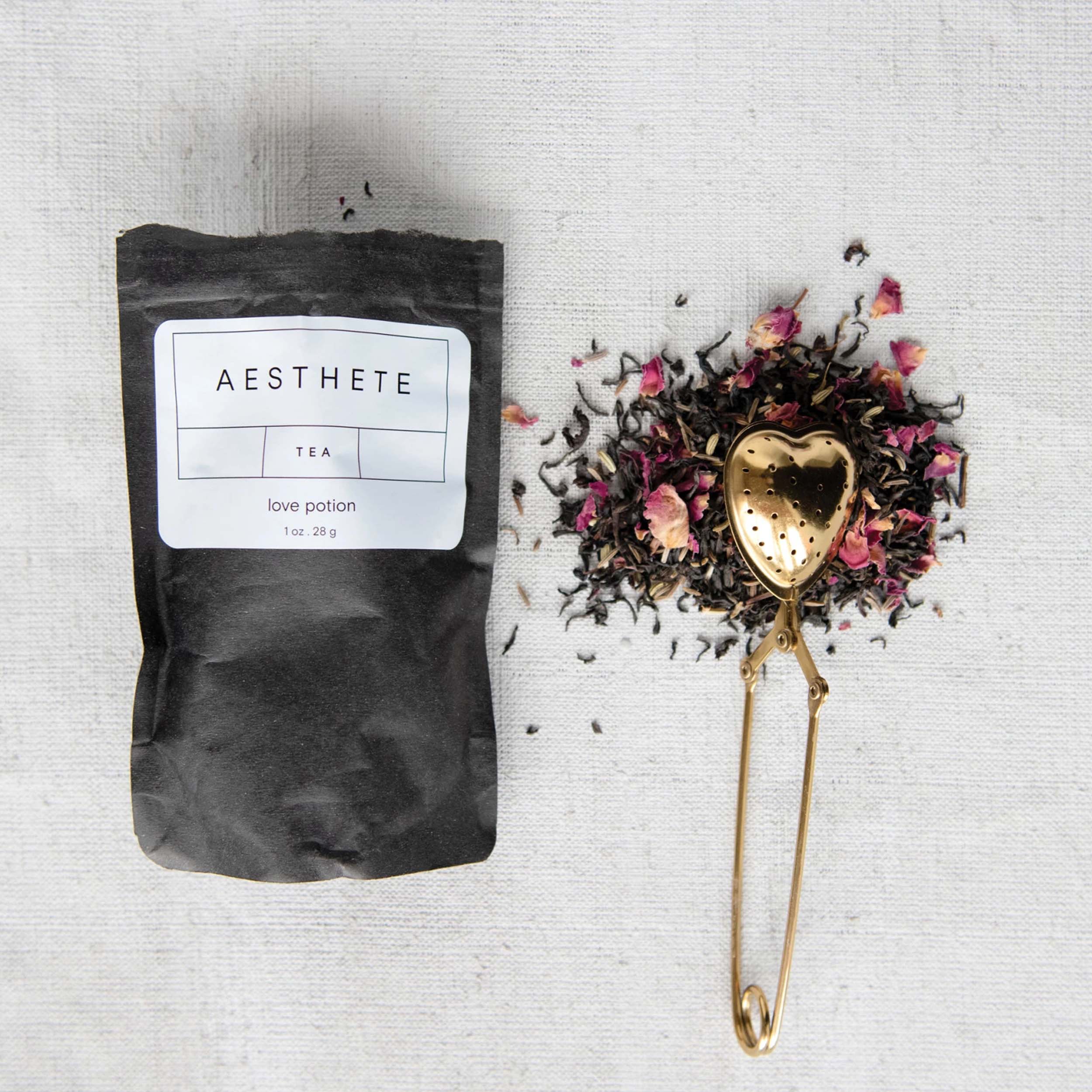 Passoire à thé en forme de cœur