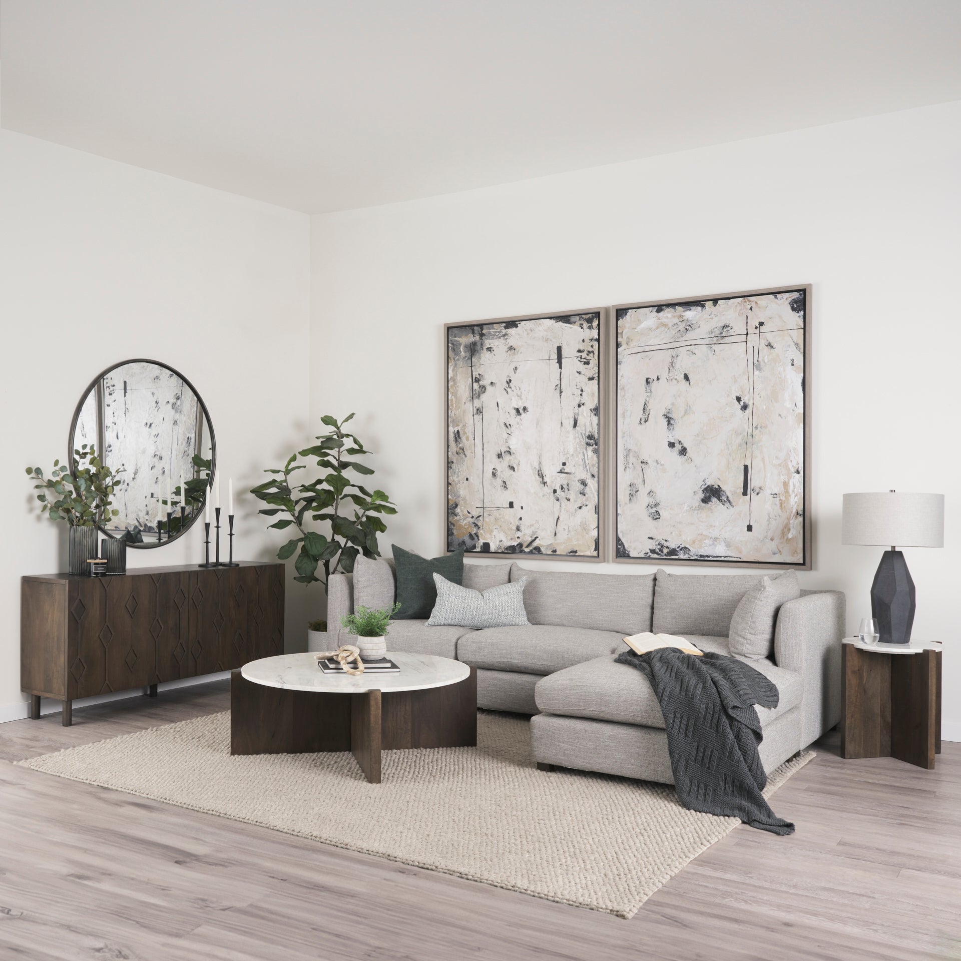 Buffet Essa 71 en finition délavée foncée