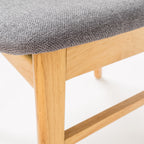 Chaises de salle à manger Abrielle en bois d'hévéa, style moderne du milieu du siècle (lot de 2), par Christopher Knight Home