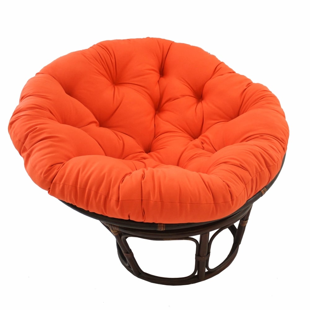 Fauteuil Papasan Bali en rotin de 107 cm avec coussin en sergé