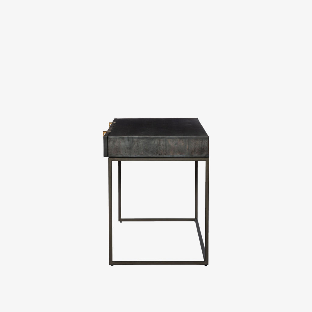 Bureau Kelby Four Hands en brun vintage sculpté