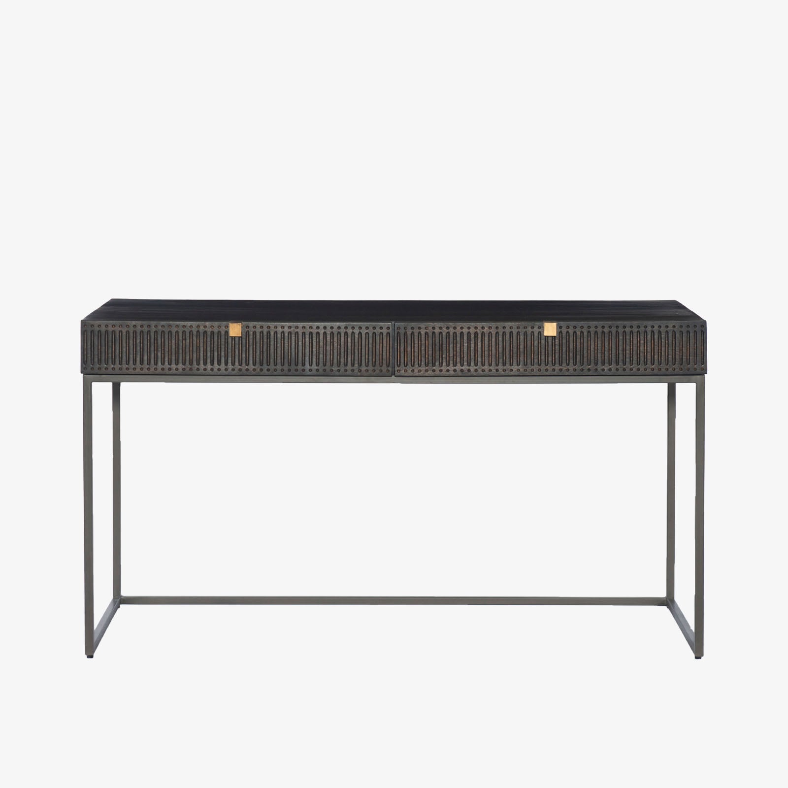 Bureau Kelby Four Hands en brun vintage sculpté