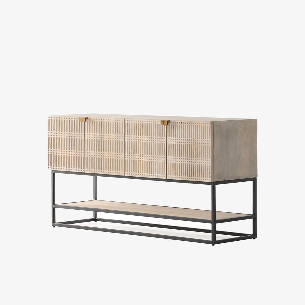 Meuble TV Kelby de Four Hands, finition blanc cassé