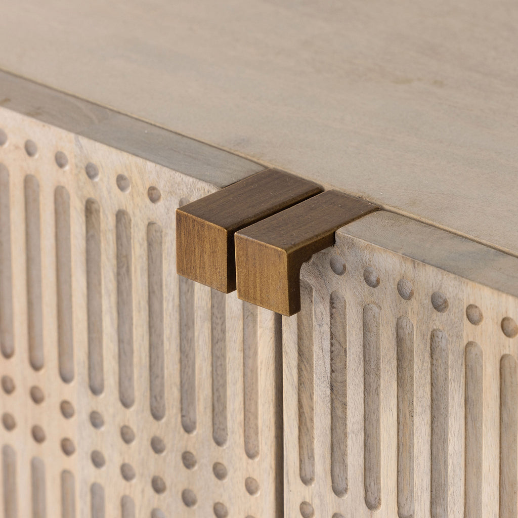 Meuble TV Kelby de Four Hands, finition blanc cassé