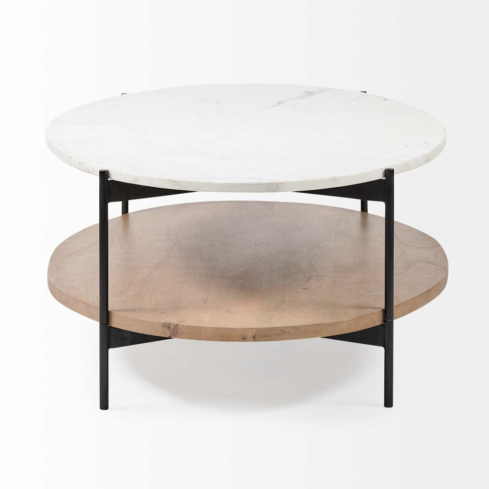 Table basse ovale Crudités et Cocktails en bois clair