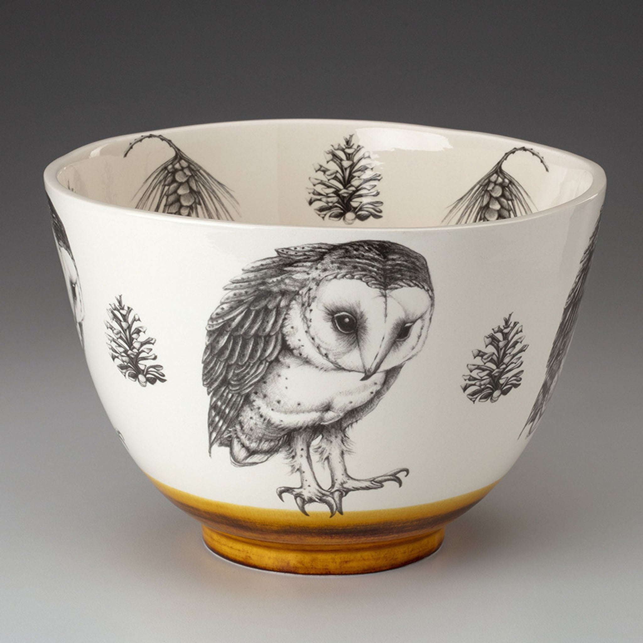 Bol grand format en forme de chouette effraie de Laura Zindel