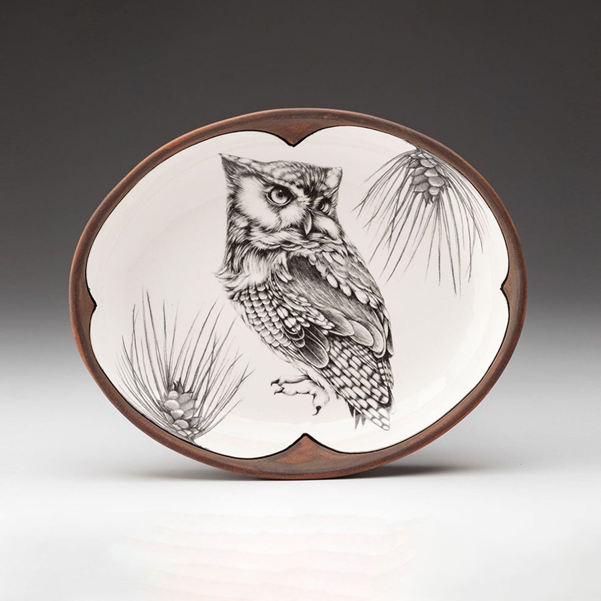 Petit plat de service Laura Zindel Screech Owl