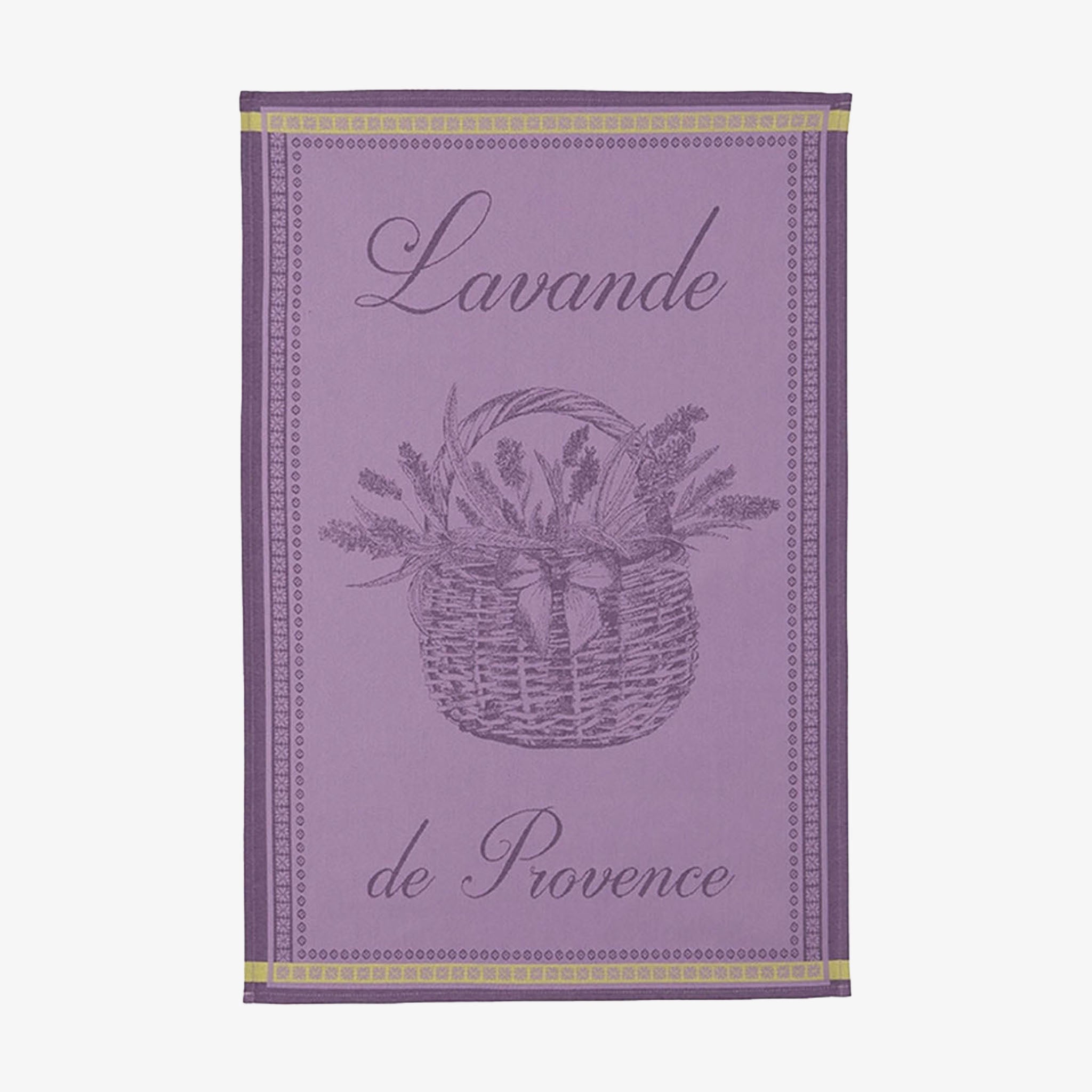 Torchon jacquard français lavande