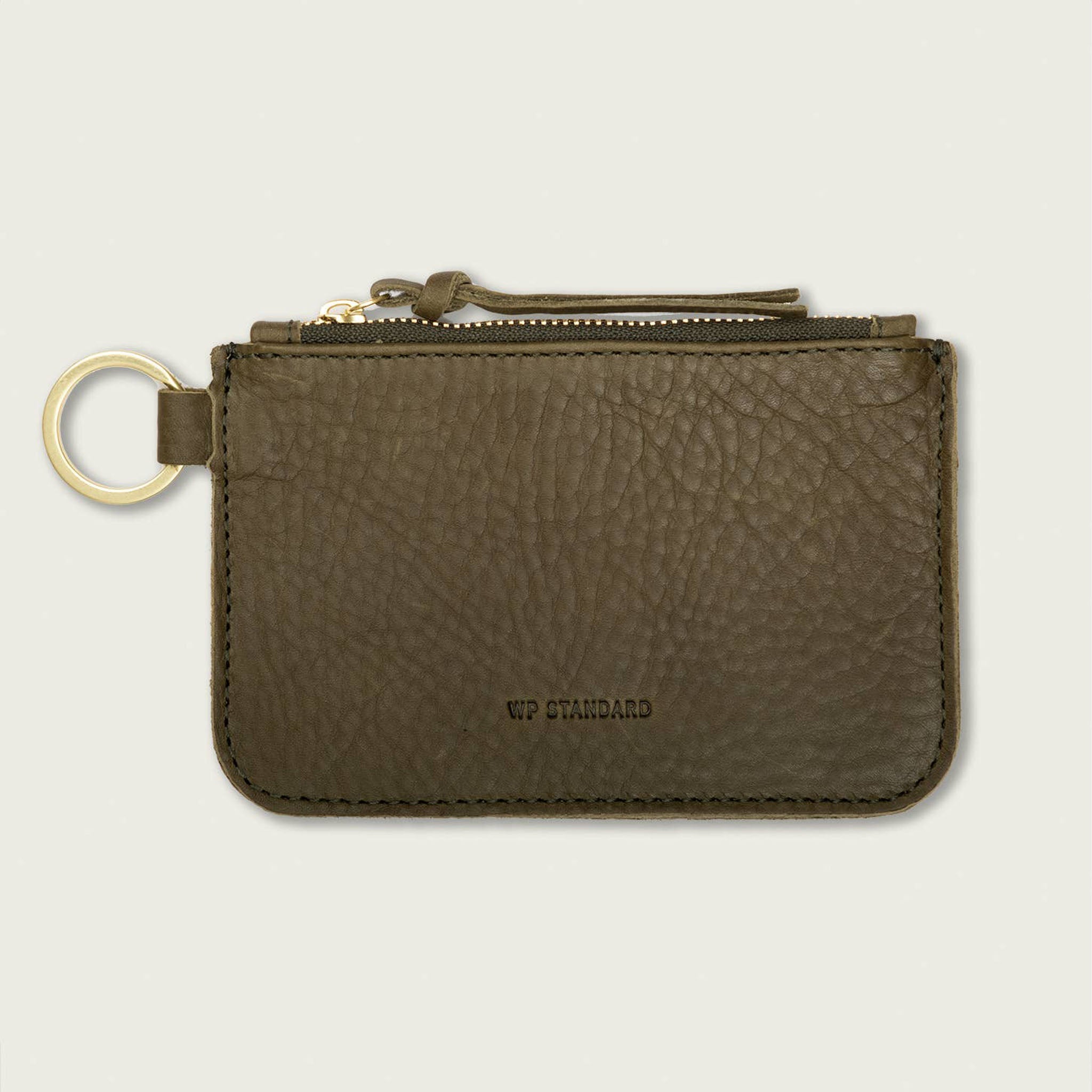 Pochette à clés zippée en cuir