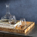 Plateau en loupe de bois