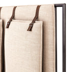 Lit capitonné Four Hands Leigh couleur Palm Ecru