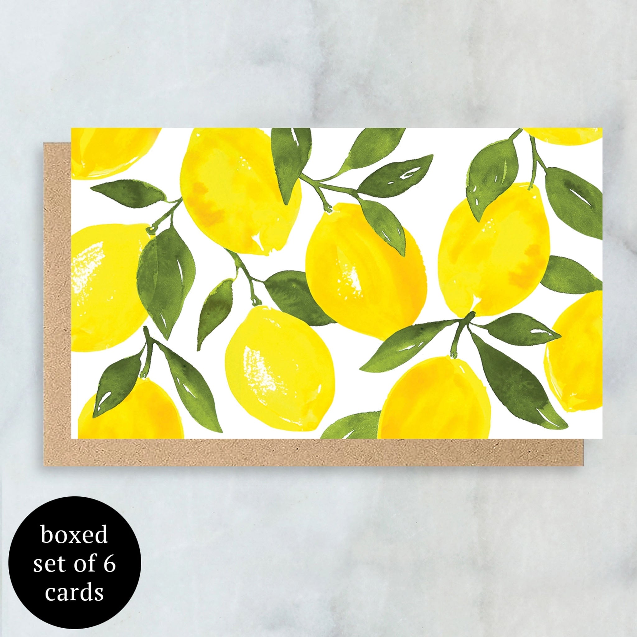 Mini cartes citron, lot de 6