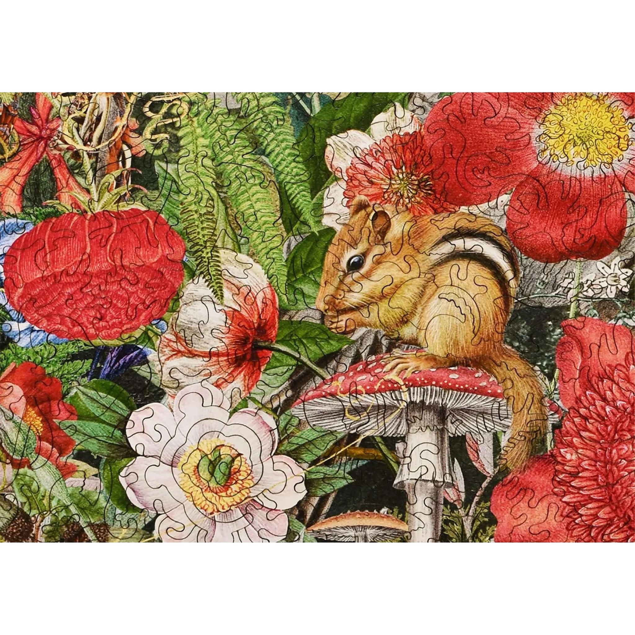 Hibou Liberty Puzzles avec fleurs des bois