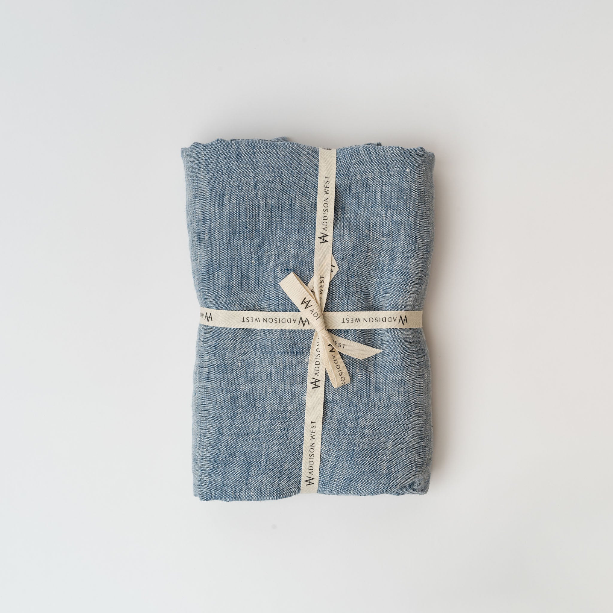 Nappe en lin - Bleu chiné