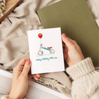 Carte d'anniversaire vélo pour petit enfant