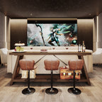 Console/table basse rustique en bois de 180 cm de long avec étagère de rangement