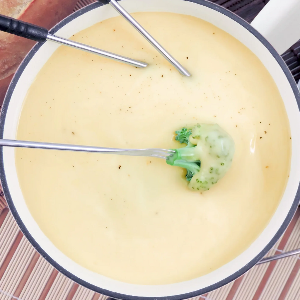 Service à fondue Swissmar Lugano 9 pièces en fonte - Blanc