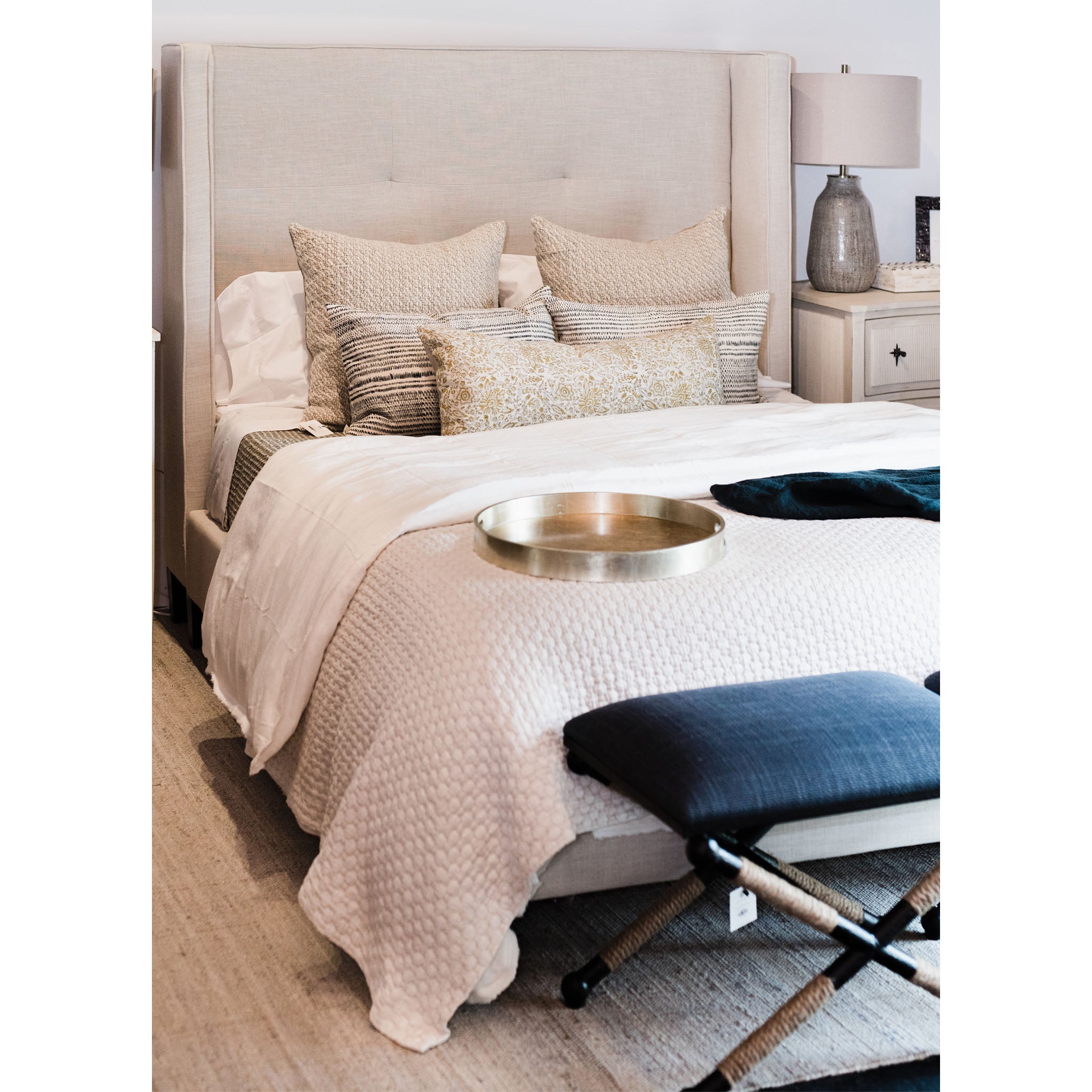 Lit Madison Four Hands en cambric ivoire