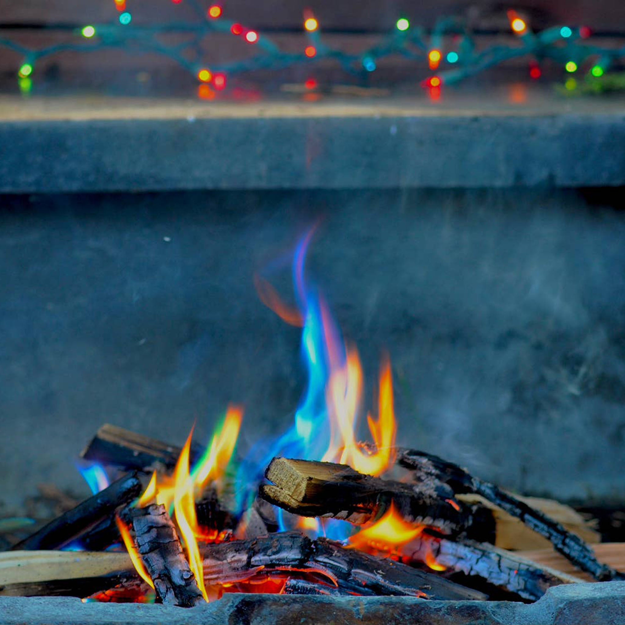 Bûches de feu aux flammes arc-en-ciel magiques - Lot de 3