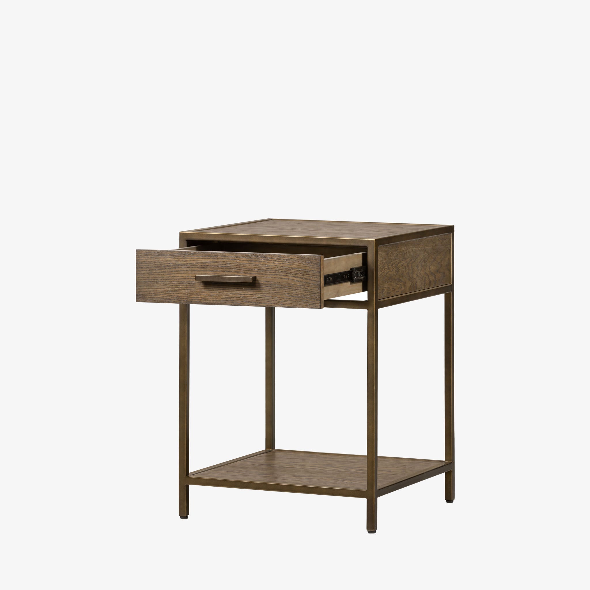Table de chevet Four Hands Mason couleur noisette foncé