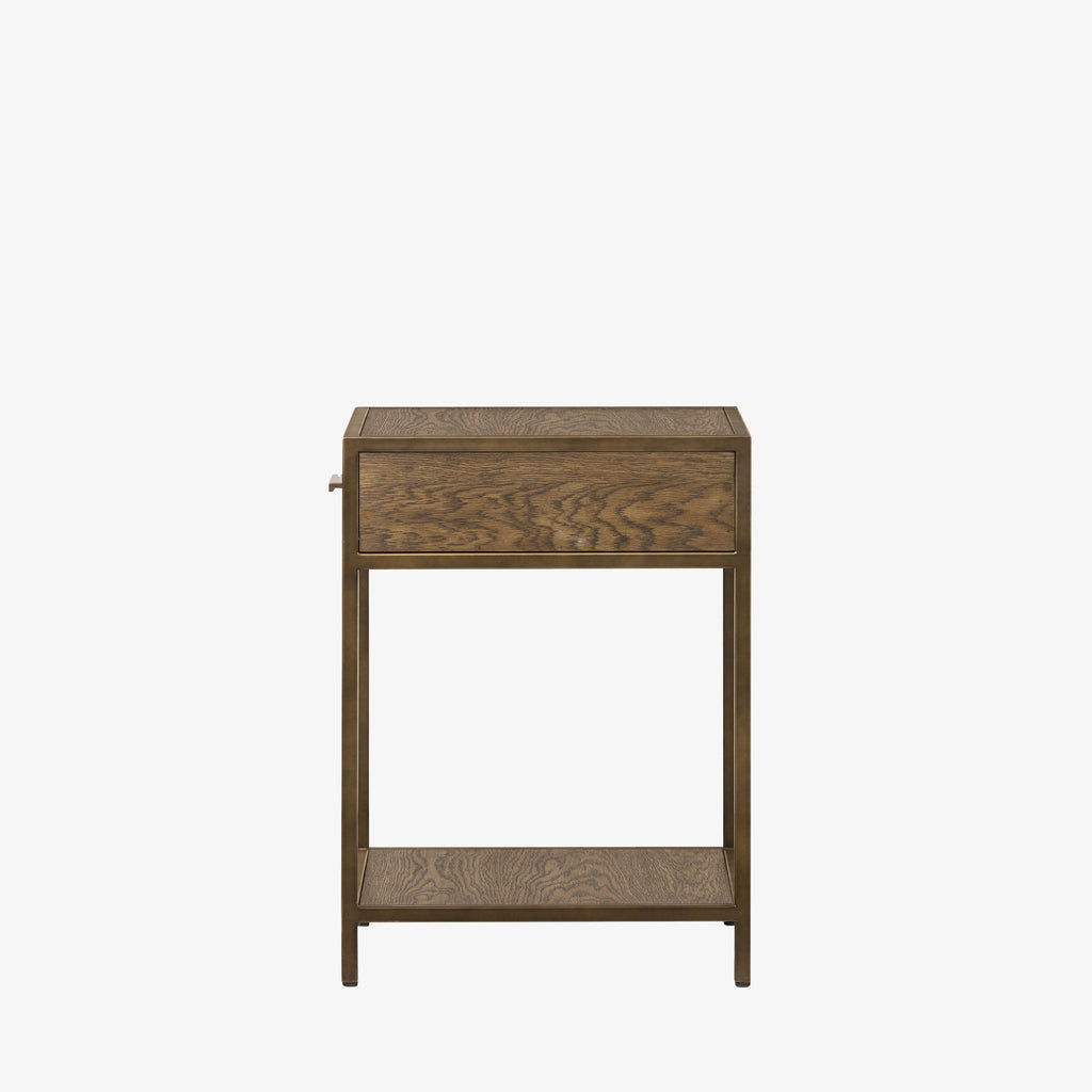 Table de chevet Four Hands Mason couleur noisette foncé