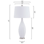 Ensemble de 2 lampes de table standard en porcelaine blanche (31)