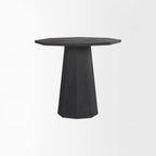 Table d'entrée hexagonale géométrique en finition délavée foncée