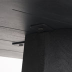 Table d'entrée hexagonale géométrique en finition délavée foncée