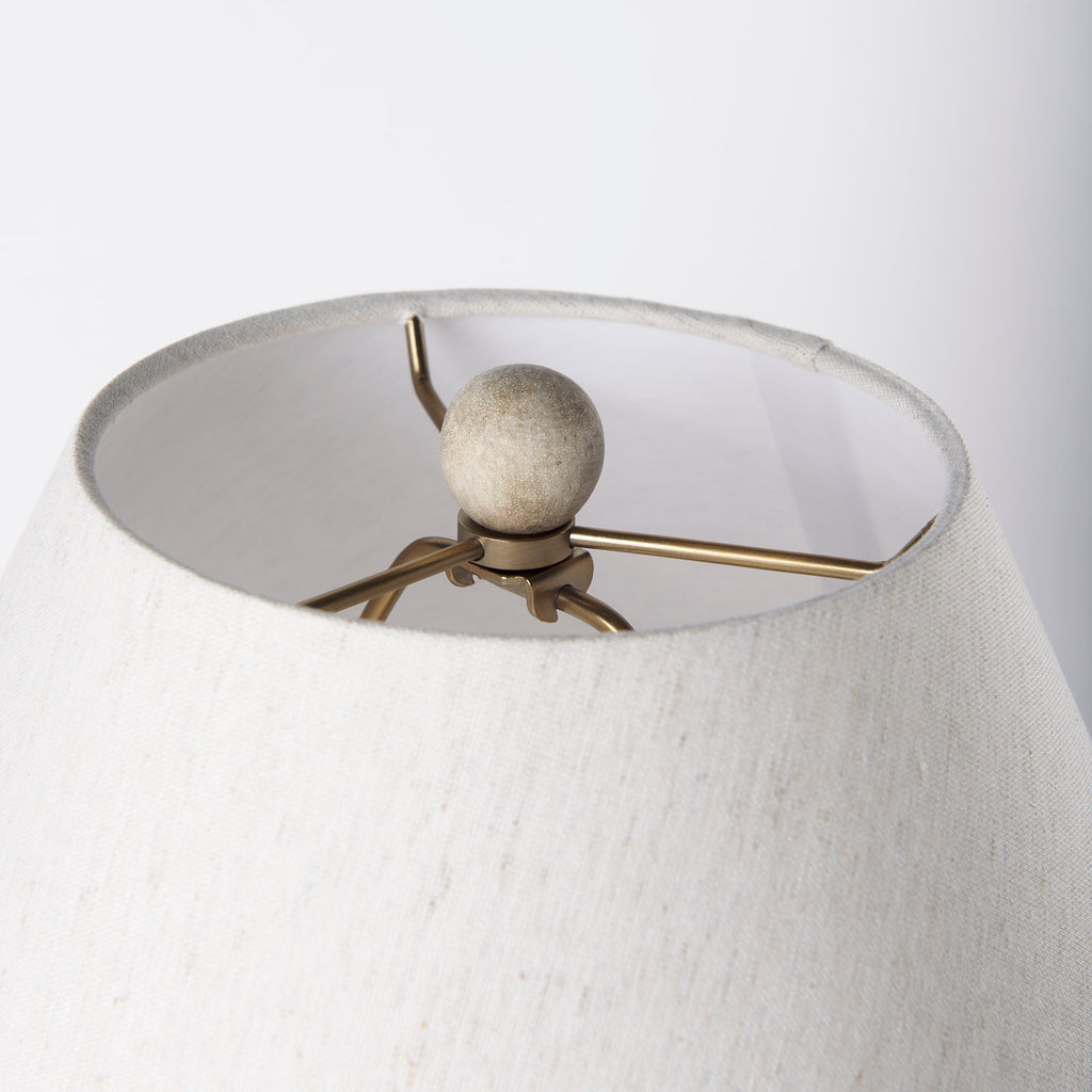 Lampe de table en céramique Mandalay couleur crème