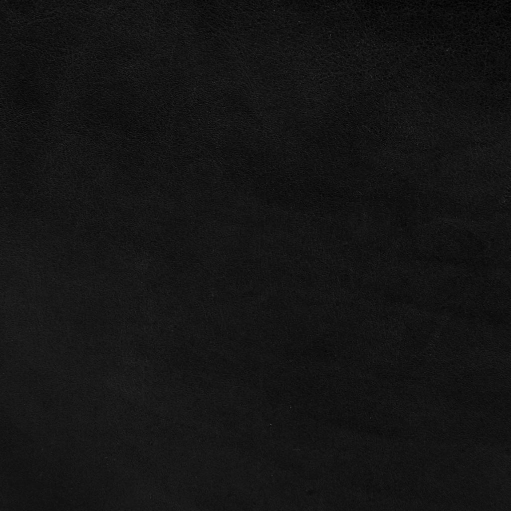 Pouf Milo en cuir noir foncé 