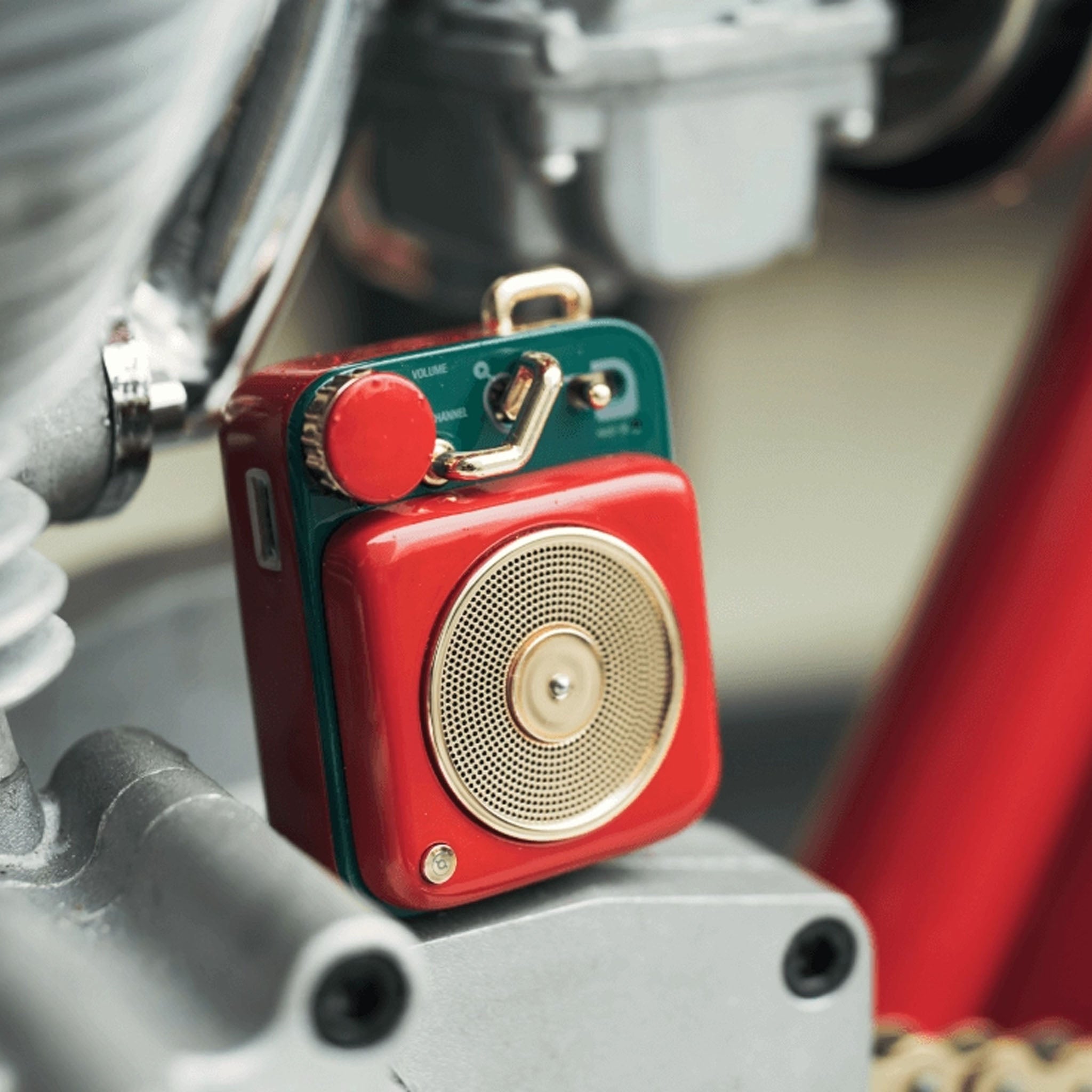 Enceinte Bluetooth Muzen Button Mini Candy rouge écarlate