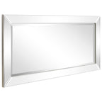 Miroir mural rectangulaire biseauté transparent HD pour salle de bain, coiffeuse, chambre, 3 tailles