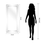 Miroir mural rectangulaire biseauté transparent HD pour salle de bain, coiffeuse, chambre, 3 tailles