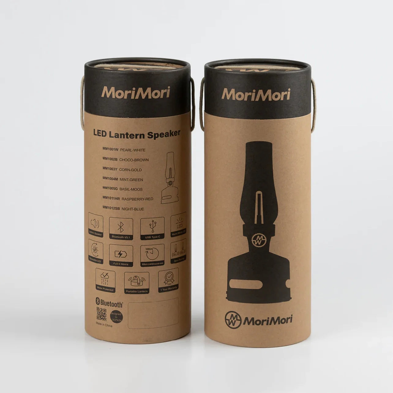 Lanterne LED lumineuse et sonore avec haut-parleur bleu ciel