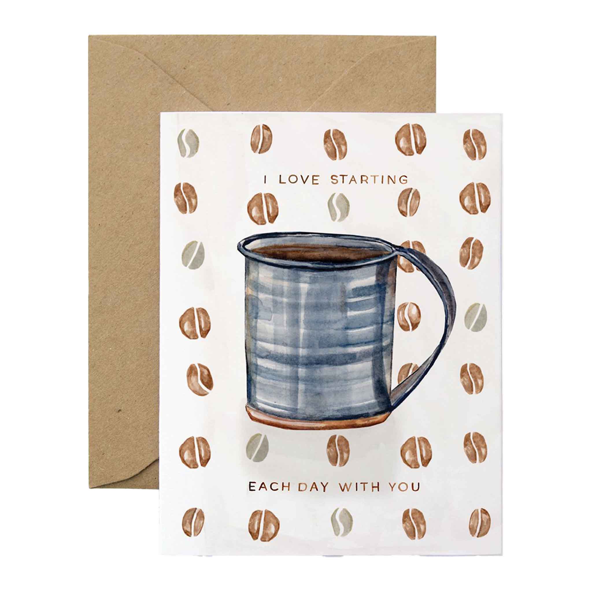 Carte de vœux « J'aime commencer chaque journée avec toi »